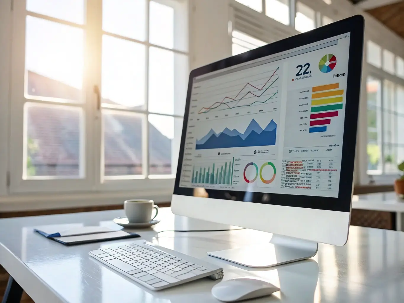 A visually appealing dashboard displaying key performance indicators (KPIs) and business metrics, showcasing the effectiveness of Power BI dashboards in data visualization.