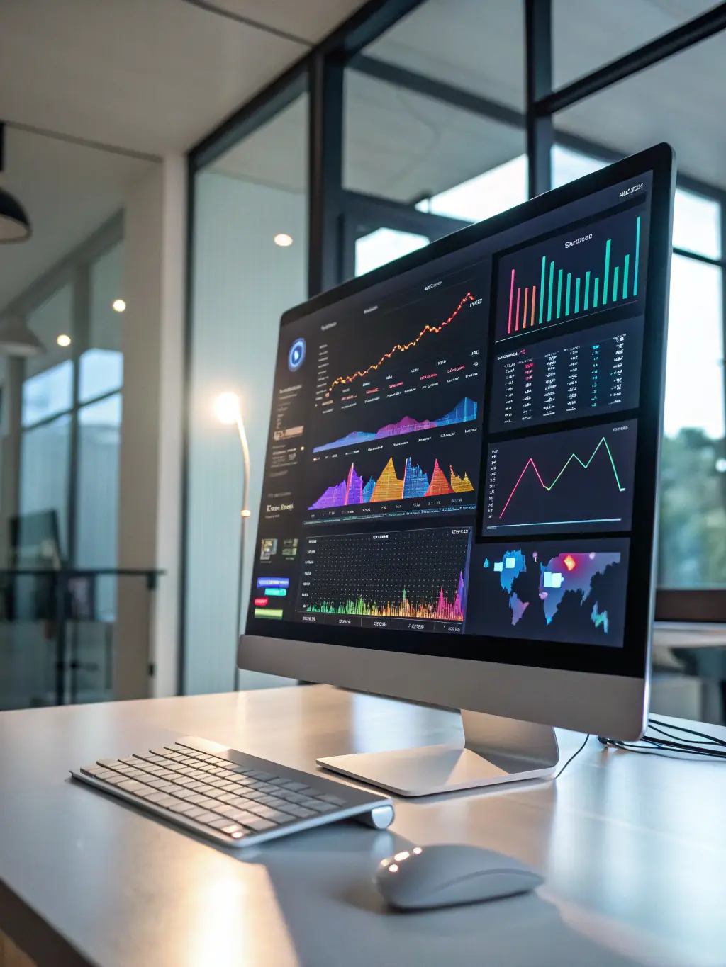 A screenshot of a dynamic Power BI dashboard showing sales and marketing metrics, showcasing Al Zamzam Tech's Power BI Dashboard services.